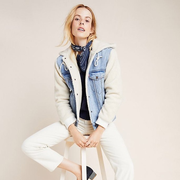 Hooded sherpa trucker unisex Clearance